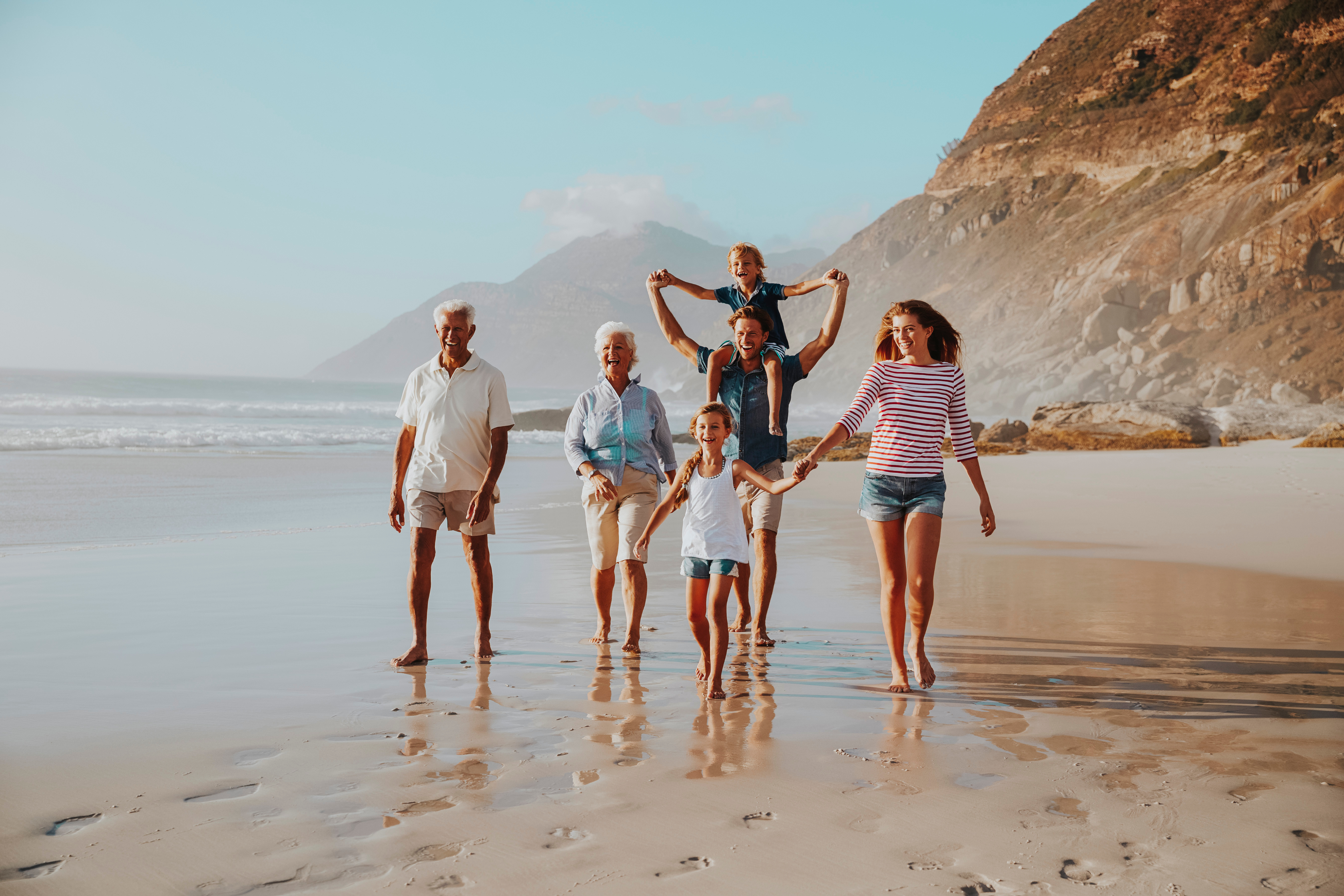 Family on the beach